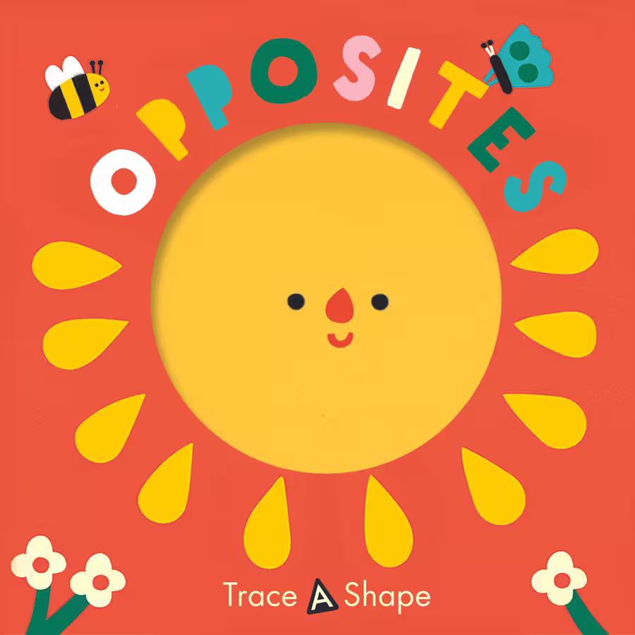 Trace a Shape: Opposites – novelty book cover design by Victoria Vassiades