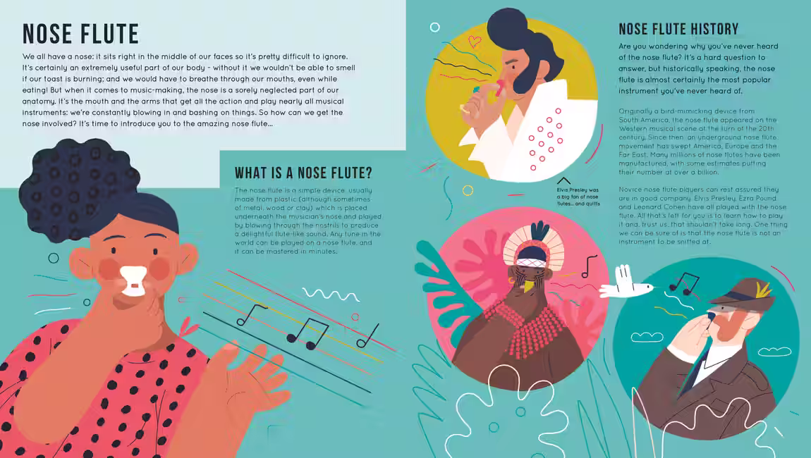 Superskills: Build Your Own Musical Instruments – novelty book design by Victoria Vassiades, image 2 of 3