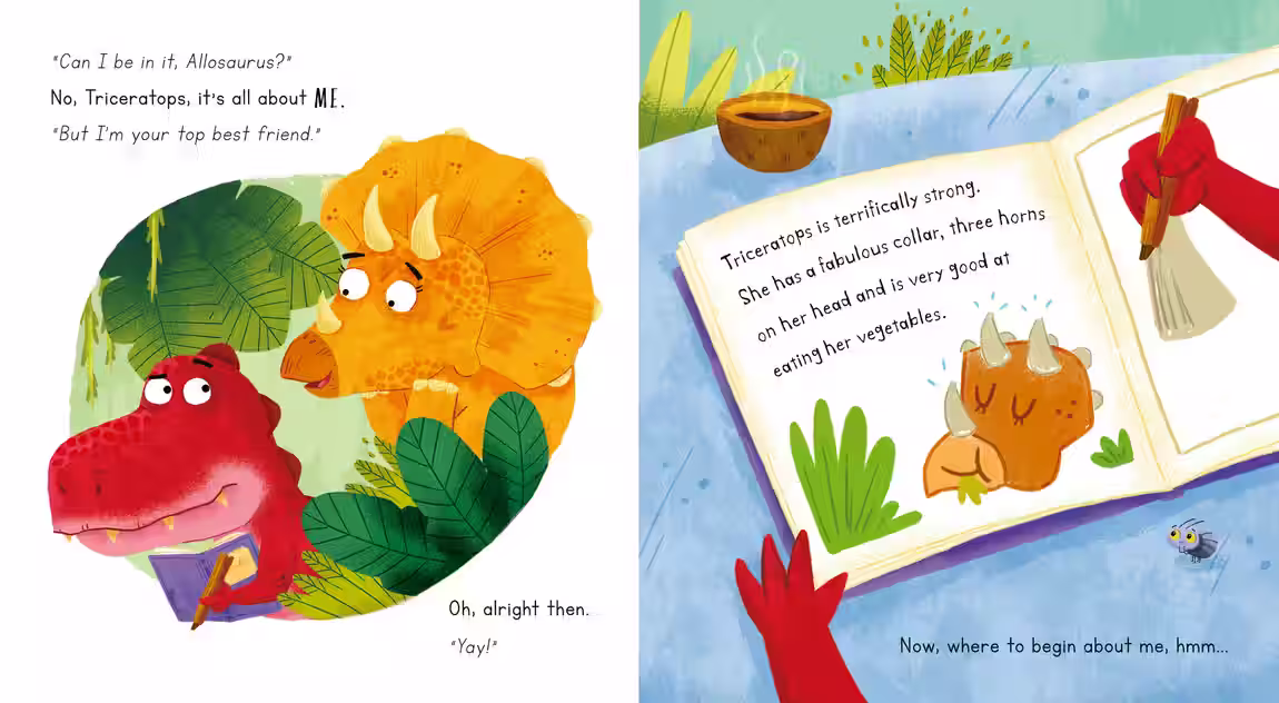 All About Allosaurus – picture book design by Victoria Vassiades, image 2 of 4