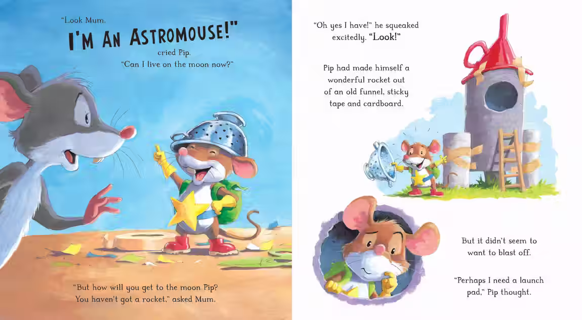 Astromouse – picture book design by Victoria Vassiades, image 2 of 3