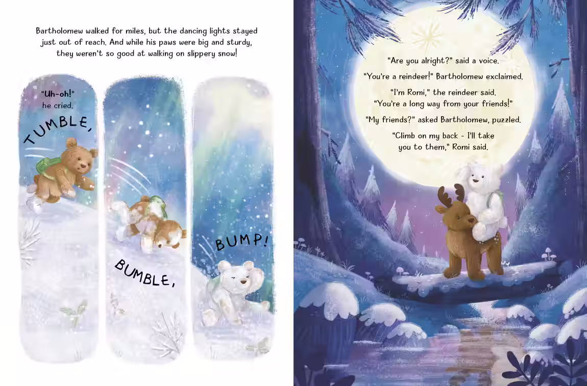 Bartholomew Bear and the Snow Giants – picture book design by Victoria Vassiades, image 3 of 4