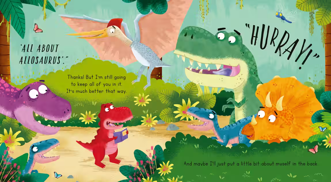 All About Allosaurus – picture book design by Victoria Vassiades, image 4 of 4