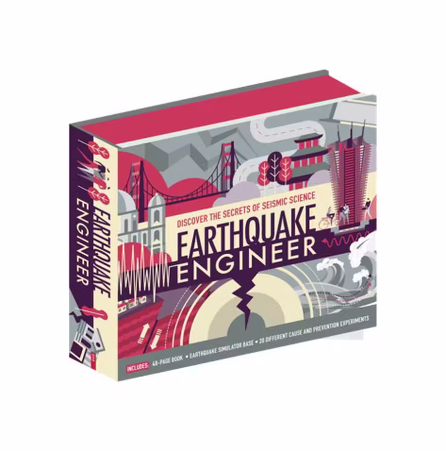 Earthquake Engineer – novelty book cover design by Victoria Vassiades